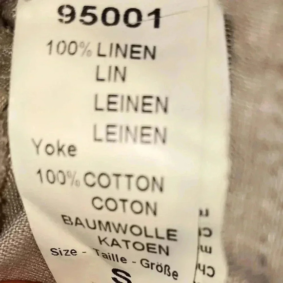 Piazza del tempio summer  lightweight casual linen mini short sleeve dress S - Picture 4 of 4